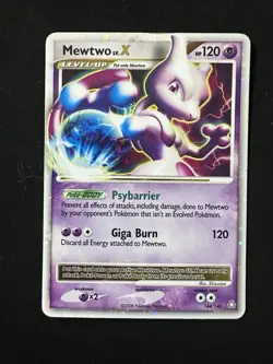 Pokemon Mewtwo TCG LV.X Holo Card 144/146 Legends Awakened 2008 Vintage - Image 1