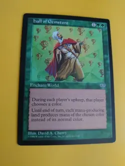Hall of Gemstone. Enchant world Mirage. Old Vintage. Magic the Gathering Card. - Image 4