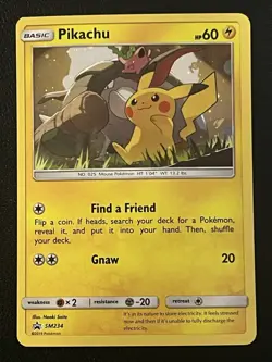 Pikachu SM234 Pokemon Card Sun & Moon Promo Holo NM Near Mint - Image 1