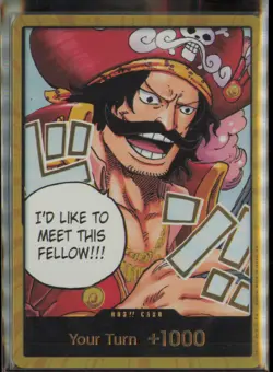 DON!! CARD (GOL.D.ROGER) (GOLD) DON!! CARRYING ON HIS WILL ONE PIECE FOIL NM - Image 1