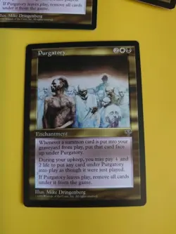 Purgatory. Enchantment Mirage. Old Vintage. Magic the Gathering Card. - Image 1