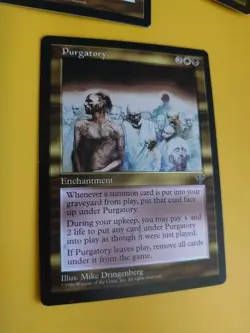 Purgatory. Enchantment Mirage. Old Vintage. Magic the Gathering Card. - Image 3