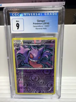 LOW POP! Pokemon 2016 Gengar TCG Reverse Holo Card 35/83 Generations CGC 9 - Image 1