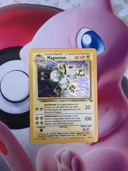 Pokemon TCG Magneton 11/62 Fossil Holo Rare Card WOTC NM - Image 1