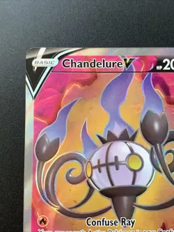 Pokemon TCG Fusion Strike Chandelure v Full Art Holo Ultra Rare Card 247/264 - Image 2
