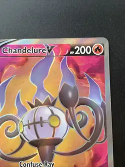 Pokemon TCG Fusion Strike Chandelure v Full Art Holo Ultra Rare Card 247/264 - Image 3