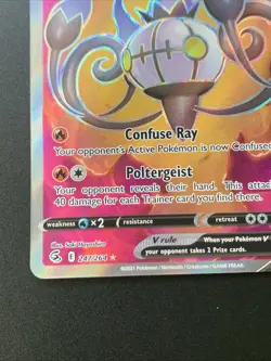 Pokemon TCG Fusion Strike Chandelure v Full Art Holo Ultra Rare Card 247/264 - Image 5