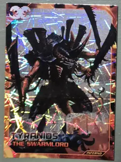 Warhammer Dark Galaxy card: INFERNO 115 THE SWARMLORD Tyranids rare FOIL PANINI - Image 1