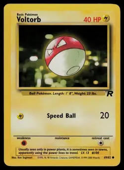 Voltorb 69/82 Common Team Rocket Pokemon Unlimited Lightly Played - Image 1