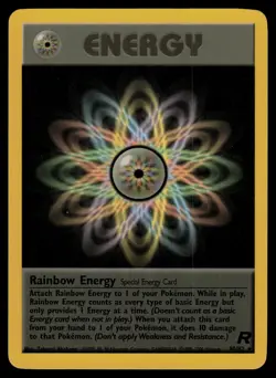 Rainbow Energy 80/82 Rare Team Rocket Pokemon Unlimited Lightly Played - Image 1