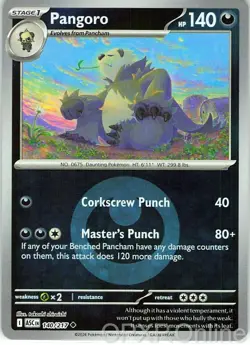 Pangoro (Energy Symbol Pattern) 140/217 Ascended Heroes Pokemon Reverse Holo NM - Image 1