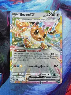 Eevee ex 075/131 Double Rare Sv: Pokemon Prismatic Evolutions Holo Near Mint - Image 1