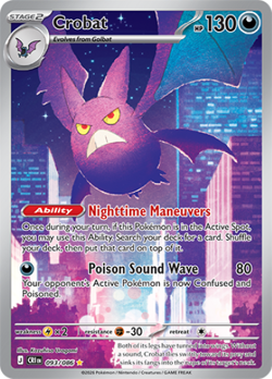 Pokemon Mega Evolution ME04 Chaos Rising Crobat Illustration Rare Full Art NM - Image 1