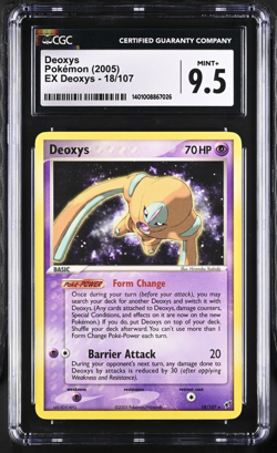 Deoxys - EX Deoxys 18/107 - CGC 9.5 2005 Vintage Non-Holo Rare Pokemon Mint+ - Image 1