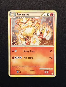 Arcanine 1/123 Holo Rare - Heartgold & Soulsilver HGSS Pokemon 2010 - Image 1