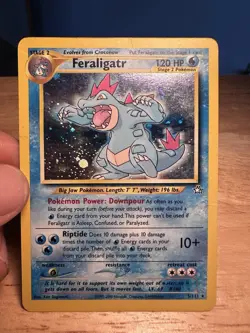 Pokemon TCG Feraligatr Neo Genesis Holo Unlimited Rare 5/111 MP/HP - Image 1