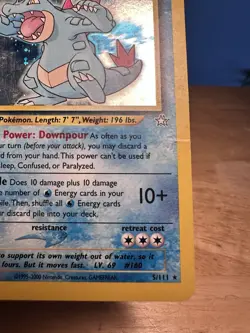 Pokemon TCG Feraligatr Neo Genesis Holo Unlimited Rare 5/111 MP/HP - Image 5