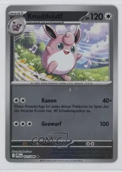 Wigglytuff German Reverse Foil Pokemon Mega Evolution Phantasmal Flames PFL #077 - Image 1