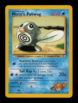 Misty's Poliwag 87/132 Gym Heroes Pokemon Unlimited - Image 1