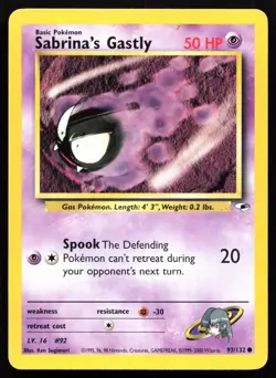 Sabrina's Gastly 93/132 LP Gym Heroes Common Pokemon - Image 1