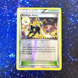 All-Night Party 96/122 Reverse Holo BREAKpoint Trainer Stadium Pokemon - Image 1