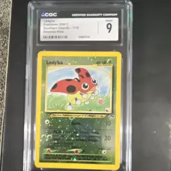 Pokemon Co. CGC 9 Ledyba 7/18 Southern Islands Reverse Holo English 2001 - Image 1