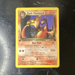 Dark Charizard 21/82 Team Rocket Rare Regular English Pokemon TCG 80 HP - Image 1
