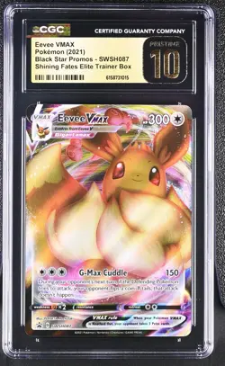 Pokemon Eevee VMAX SWSH087 Ultra Rare Black Star Promo - CGC 10 PRISTINE - Image 1