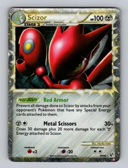 Scizor 84/90 Prime Rare HGSS Undaunted Pokemon Holo Damaged - Image 1