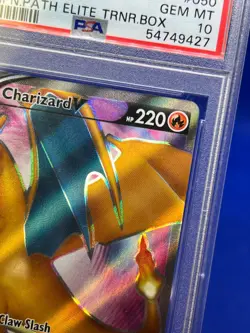 2020 Pokemon Champion’s Path Charizard V SWSH050 #050 Black Star Promo PSA 10 - Image 5