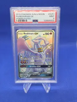 Pokemon Hidden Fates Shiny Vault Reshiram GX SV51/SV94 Shiny Holo Rare PSA 9 - Image 1