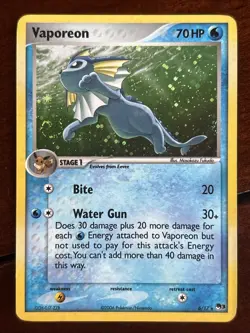 Pokemon POP Series Vaporeon 6/17 Holo Rare MP Swirl - Image 1