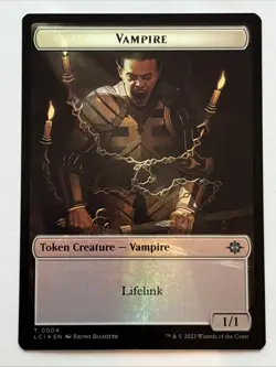 MTG The Lost Caverns of Ixalan Vampire/Spirit Token Foil 0004/0014 NM - Image 1