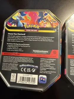 Pokemon Mega Evolution Black Star Promo 2x Tins Mega Charizard X ex Y ex 8 Packs - Image 4