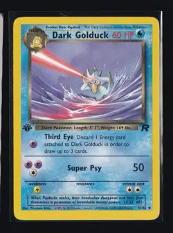 Dark Golduck 37/82 Team Rocket 1st Edition Regular Pokemon TCG - LP - Image 1