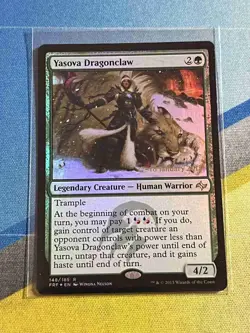 Magic the Gathering MTG Fate Reforged Prerelease Promo YASOVA DRAGONCLAW Foil - Image 1