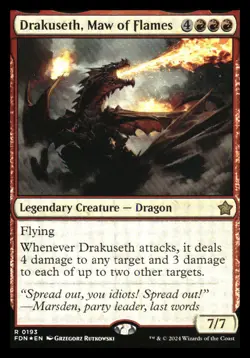 Drakuseth, Maw of Flames (foil) Foundations - Image 1