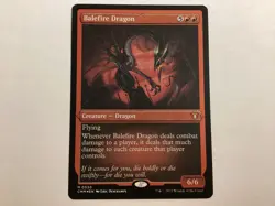 MTG Commander Masters BALEFIRE DRAGON Foil Etched NM (BIN) Graded Power - Image 1
