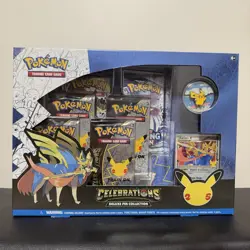 Pokemon TCG Celebrations 25th Deluxe Pikachu Pin Box Zacian 2021 NEW SEALED - Image 1