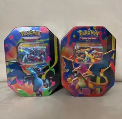 Pokemon TCG Mega Charizard ex Tin Set - X and Y Pair Sealed 2026 SHIPS ASAP - Image 1