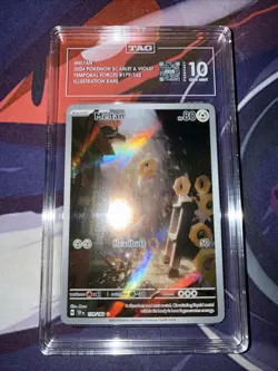 Pokemon TCG Meltan 179/162 Holo SV05: Temporal Forces Tag 10 - Image 1