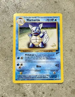 Pokemon Wartortle 63/130 W Stamp Promo Base Set 2 Uncommon WOTC 2000 - Image 1