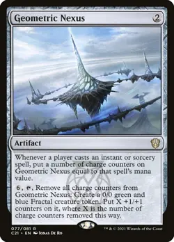 Geometric Nexus 077/081 Non Foil Rare Commander 2021 MTG Near Mint - Image 1