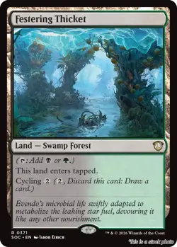 MTG Festering Thicket Card #371 Commander: Secrets of Strixhaven NM Magic - Image 1