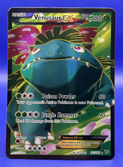 2014 Pokemon TCG XY Base Set Venusaur EX 141/146 Holo Full Art Card MP - Image 1
