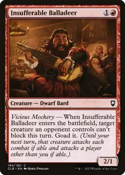 (x4) Insufferable Balladeer 184/361 Play Set Common Foil Baldur's Gate MTG NM - Image 1