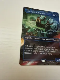 Magic The Gathering Marvel "Loki, God Of Mischief" 343 FOIL BORDERLESS MYTH NM - Image 2