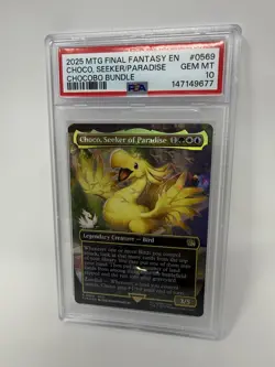 PSA 10 CHOCO, SEEKER OF PARADISE CHOCOBO TRACK FOIL 2025 MTG FINAL FANTASY - Image 3