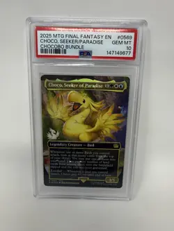 PSA 10 CHOCO, SEEKER OF PARADISE CHOCOBO TRACK FOIL 2025 MTG FINAL FANTASY - Image 4