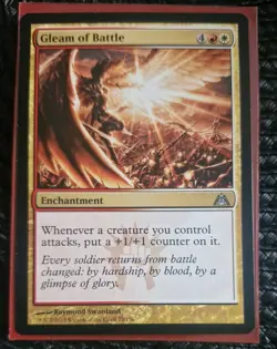 1x Gleam of Battle - Magic The Gathering MTG Dragon's Maze 2013 NM/LP Regular - Image 1